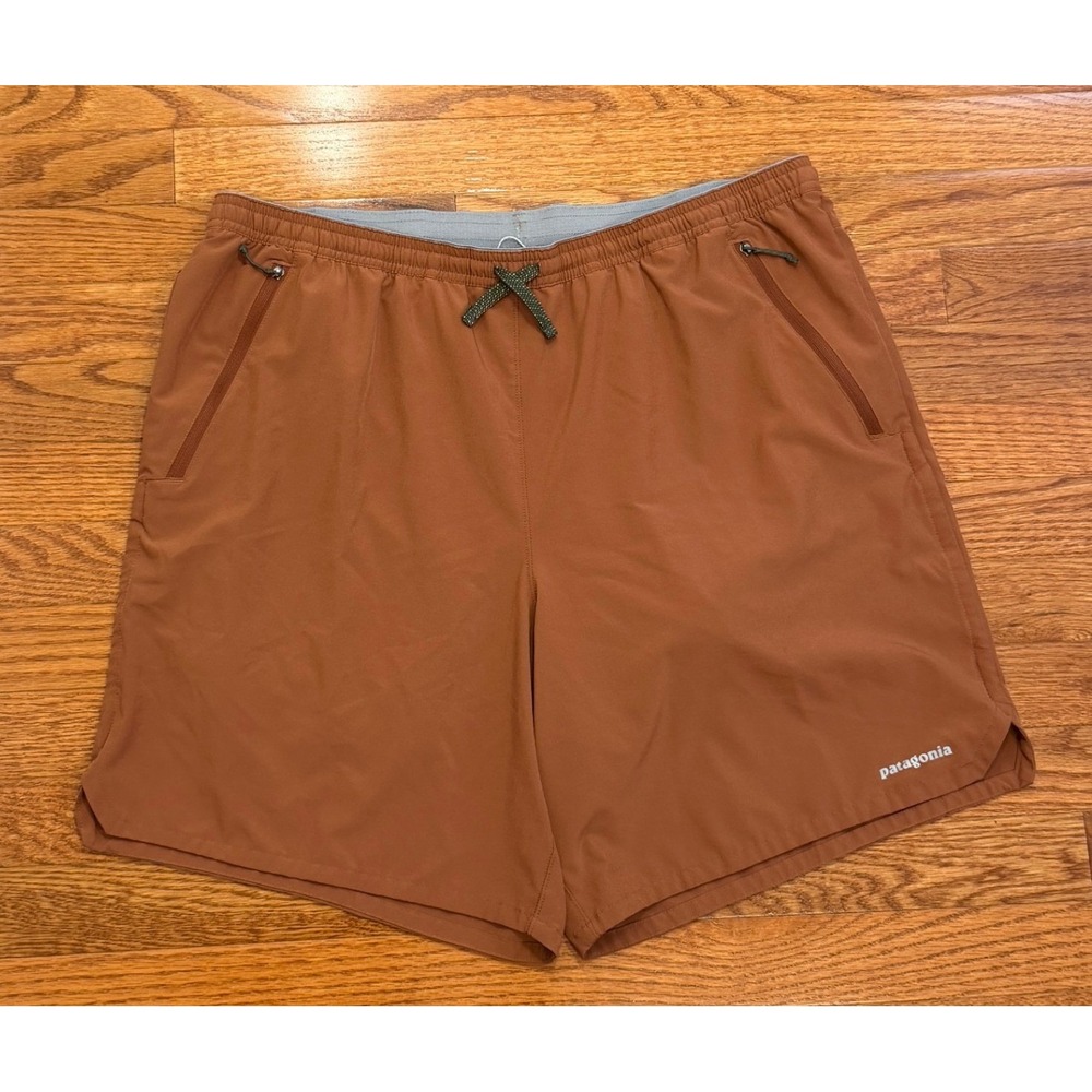 Patagonia Nine Trails Shorts Mens XL 7.5" Rust Brown Running Hiking Athletic